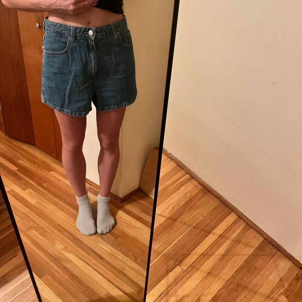 Denim High-Rise Women’s Shorts - Blue